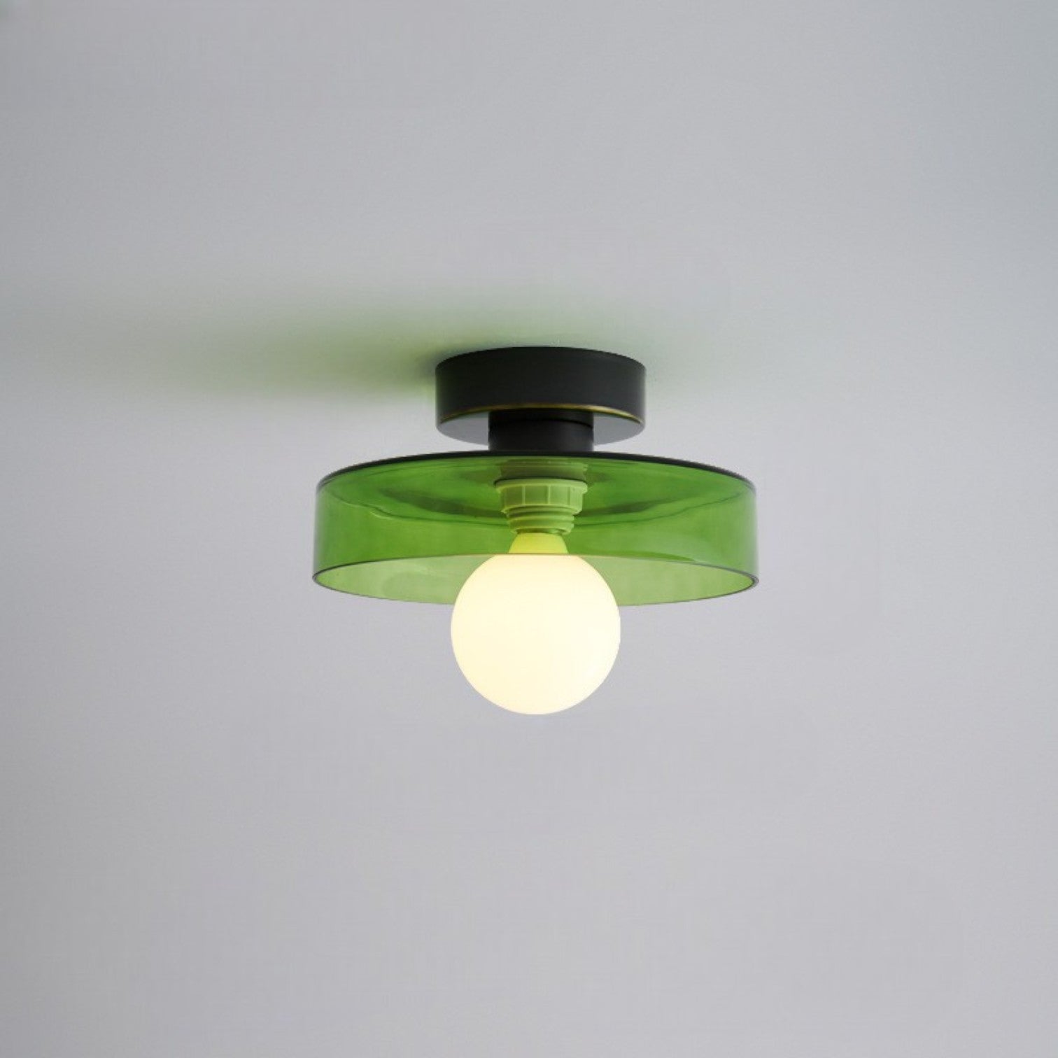 Bela Bauhaus Ceiling Lamp | Brass & Glass, Warm White Illumination