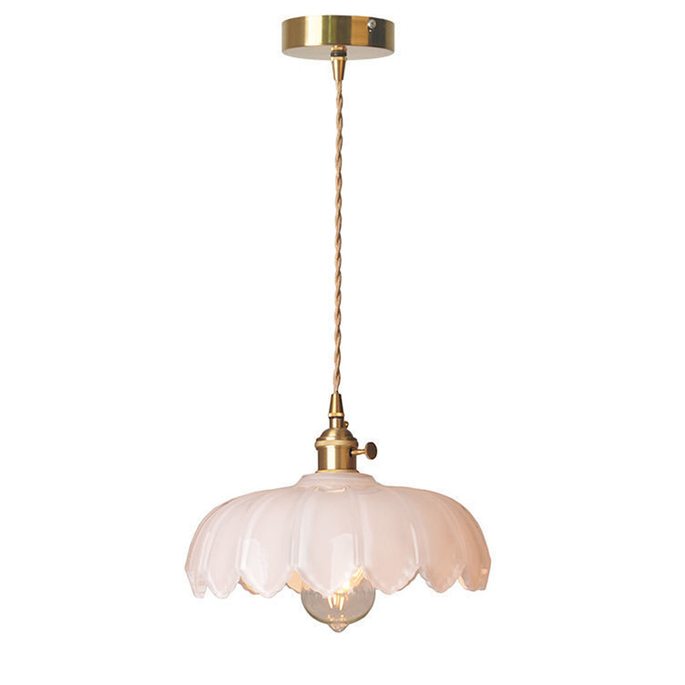 Bela Pendant Light | Floral Glass Design, E27 Fitting