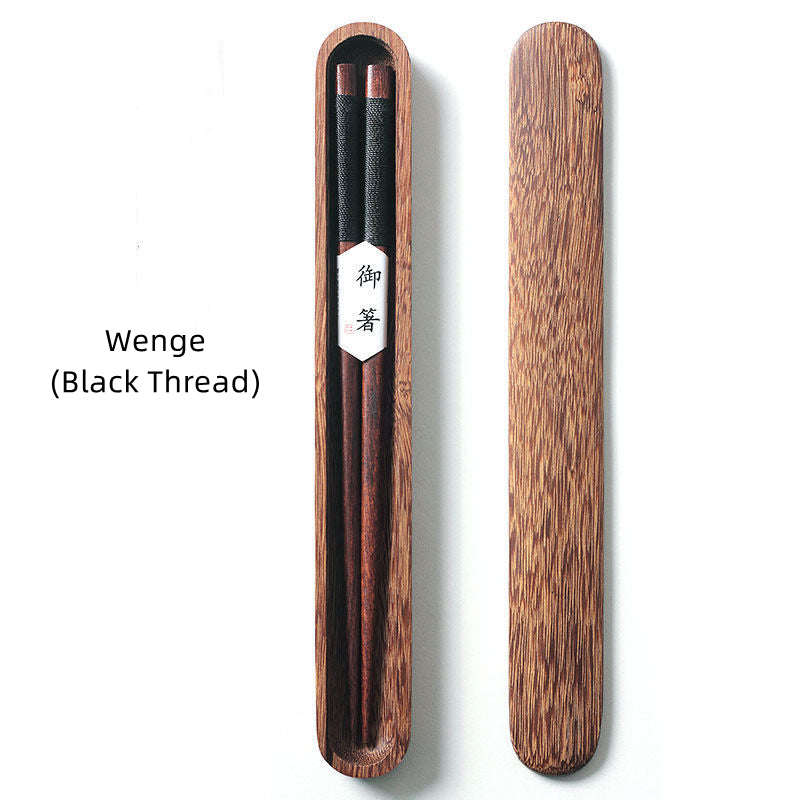 Kairo Chopsticks | Handgemaakt Walnoothout met Decoratieve Draadwrapping