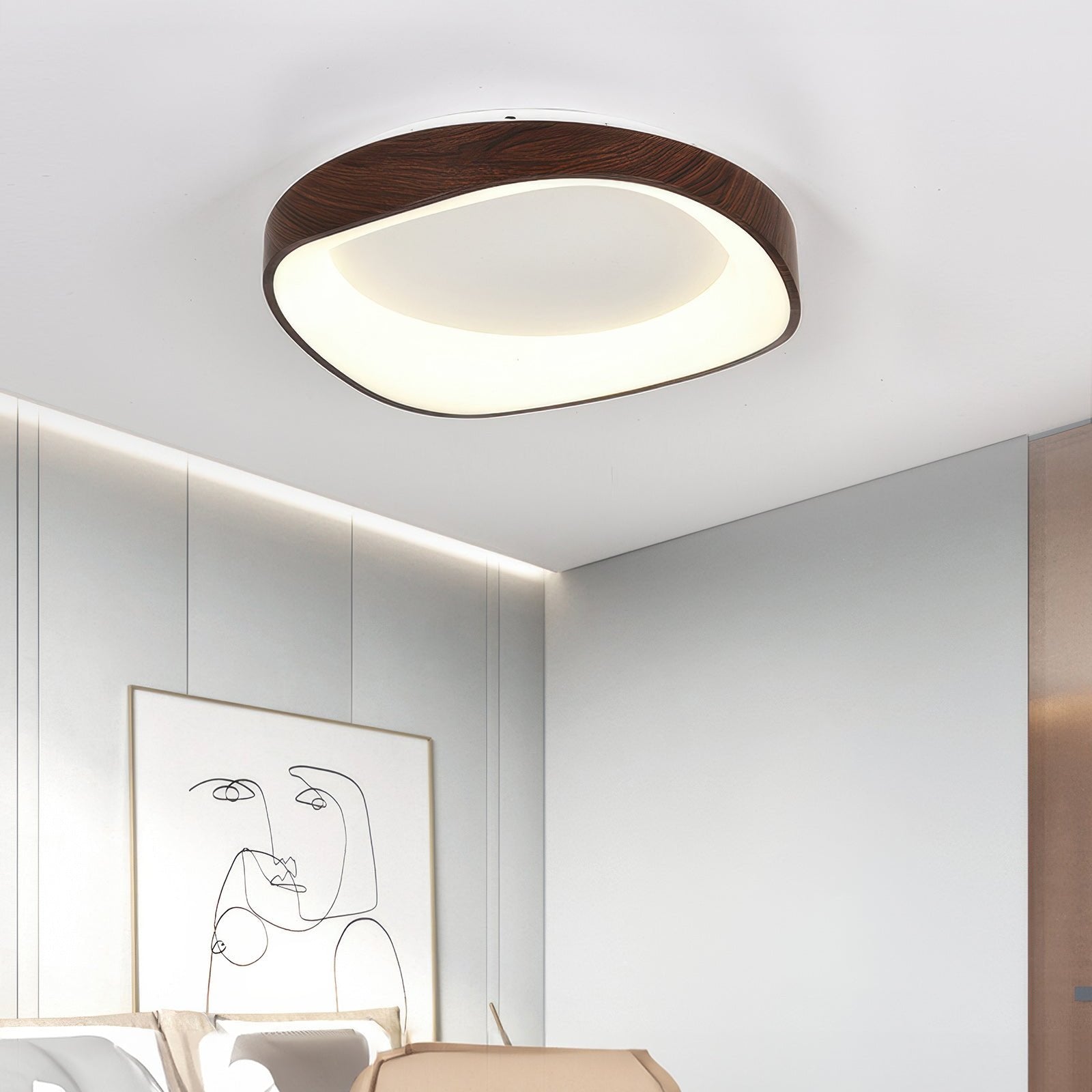 Boreal Ceiling Light | Scandinavian Wood Grain, Energy-Efficient LED
