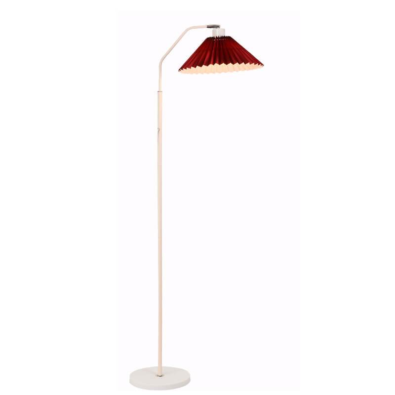 Elegant Minimalist Fabric Pleated Shade Floor Lamp with Single Light