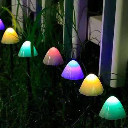 Modern Solar LED Mushroom String Lights for Outdoor Patios