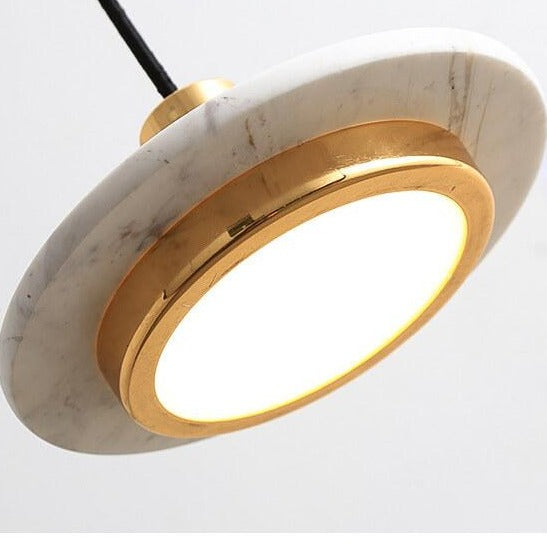 Bello Pendant Light | Marble & Iron, Adjustable Height