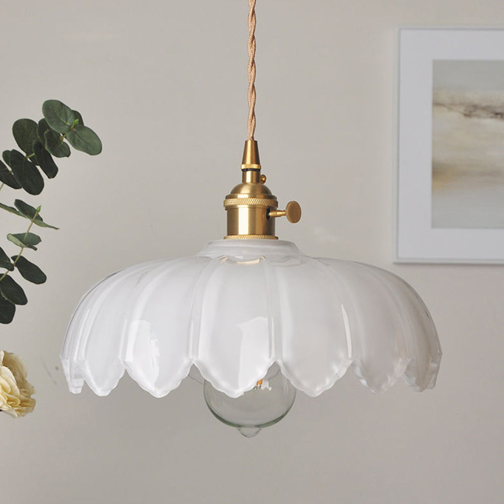Bela Pendant Light | Floral Glass Design, E27 Fitting