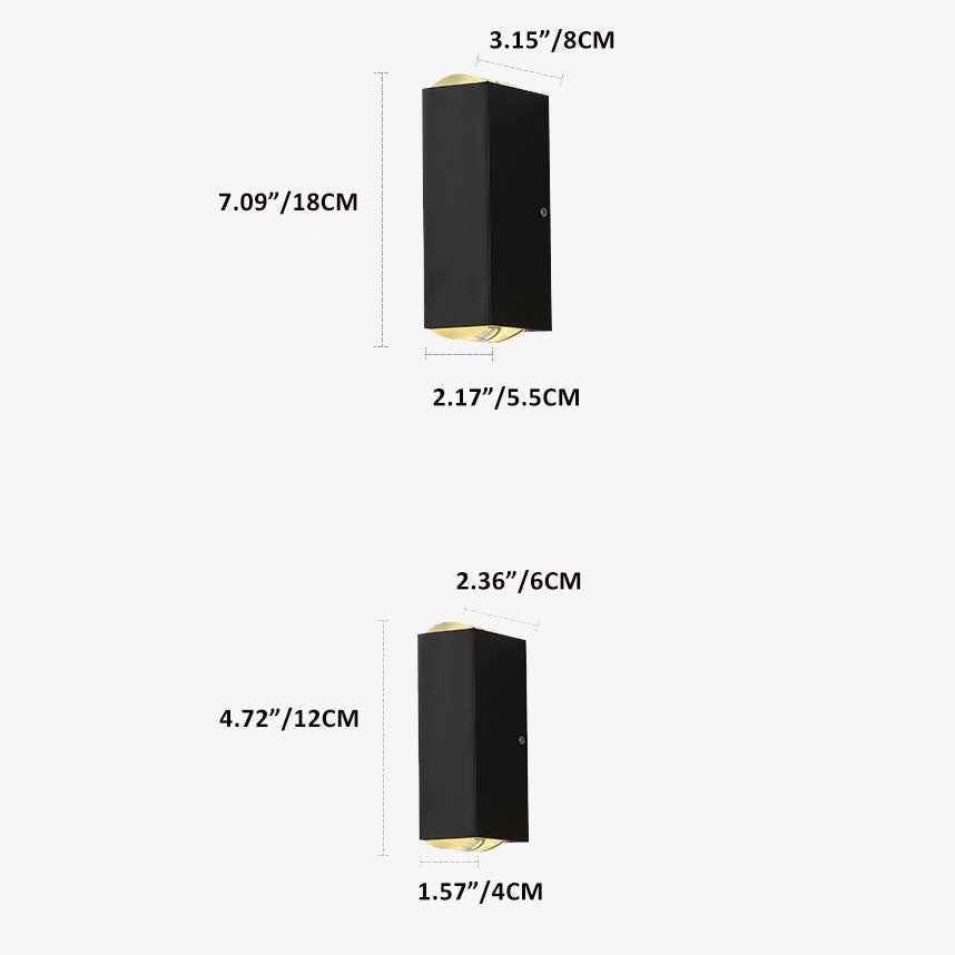 Contemporary Rectangular LED Outdoor Wall Light