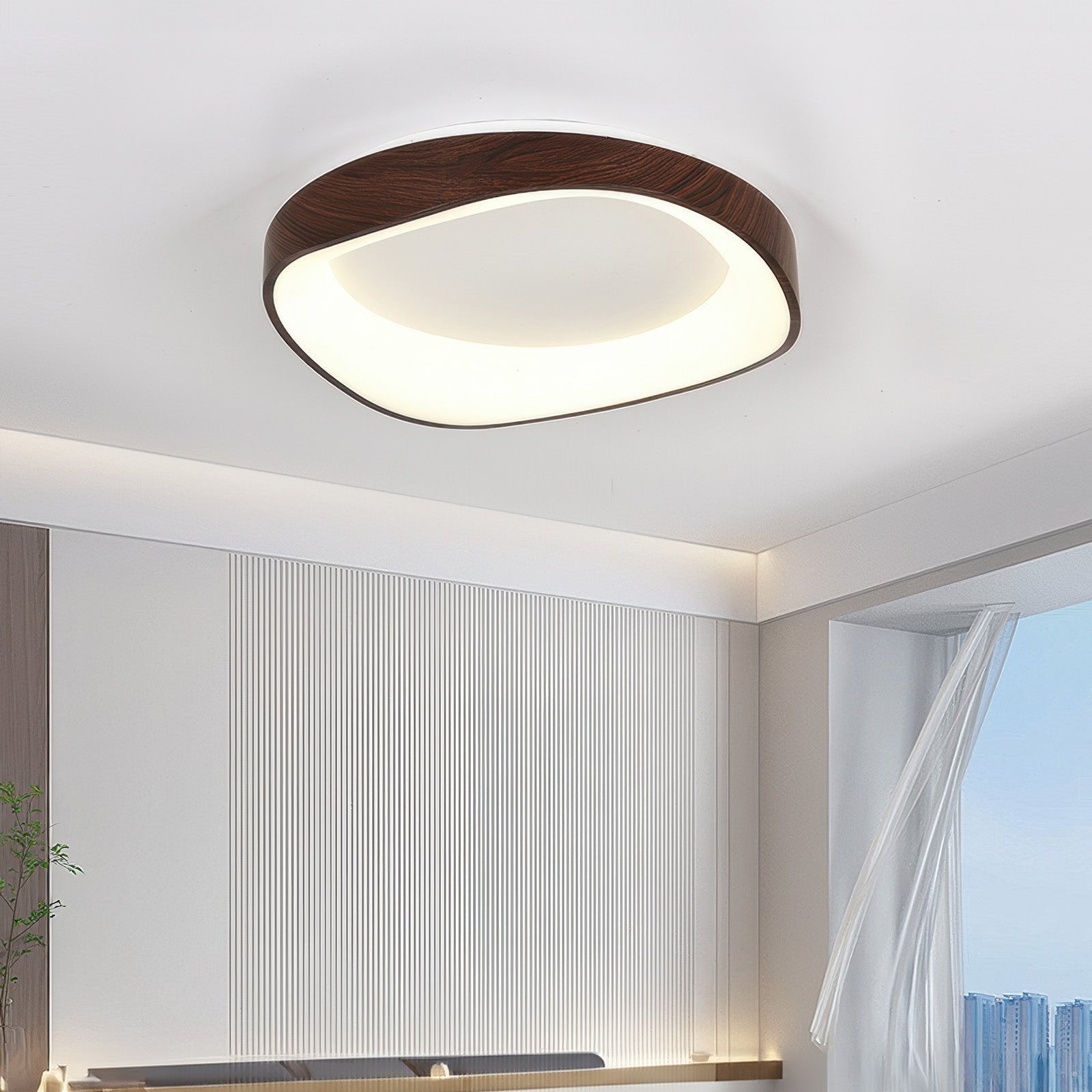 Boreal Ceiling Light | Scandinavian Wood Grain, Energy-Efficient LED