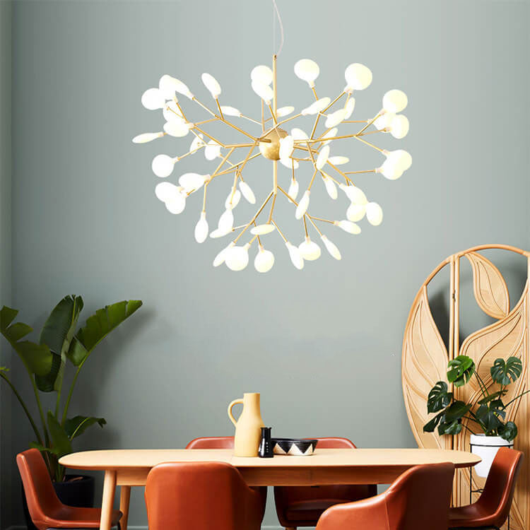 Contemporary Metal Branch LED Chandeliers with 27/36 Firefly Lights