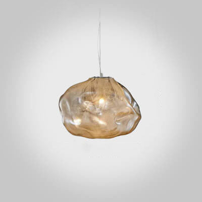 Contemporary Cloud-Shaped Glass 1-Light Pendant Suspension Light