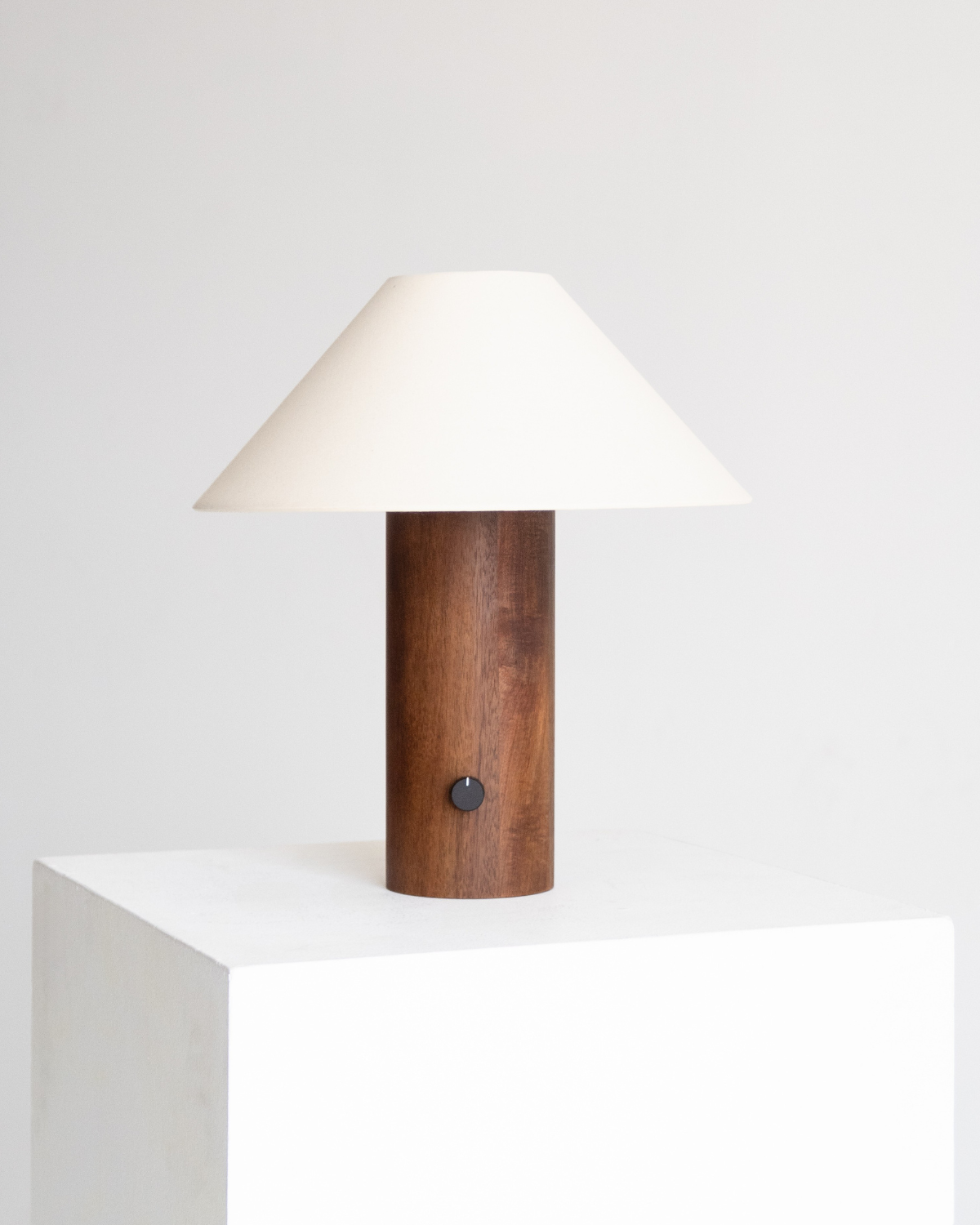 Oriana Table Lamp | Solid Wood Column, Fabric Shade
