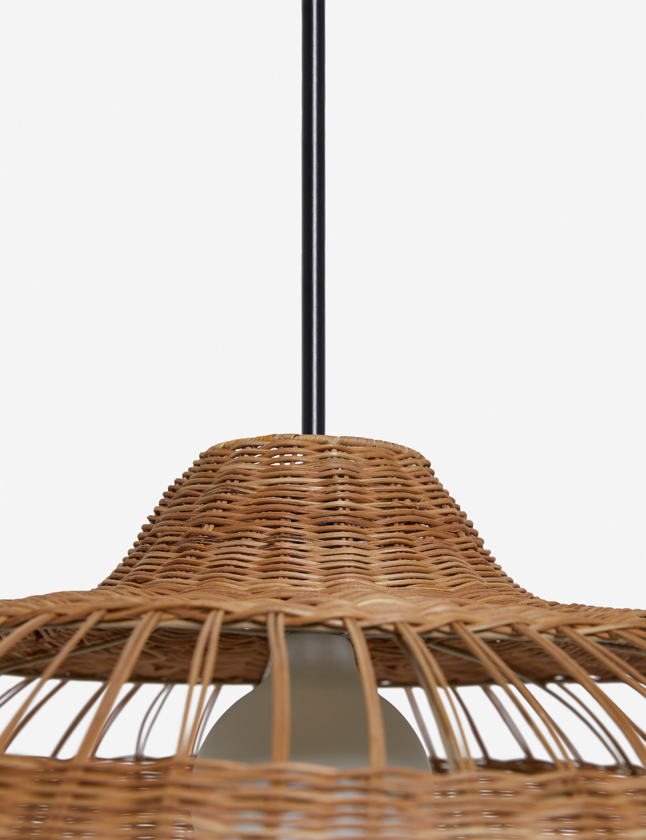 Oriana Wicker Pendant Light | Woven Openings, Warm Glow
