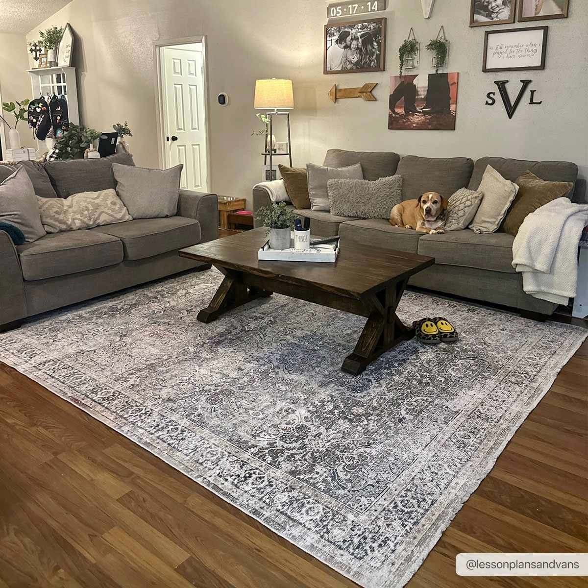 Olivio Washable Area Rug  Vintage Design, Soft Polyester
