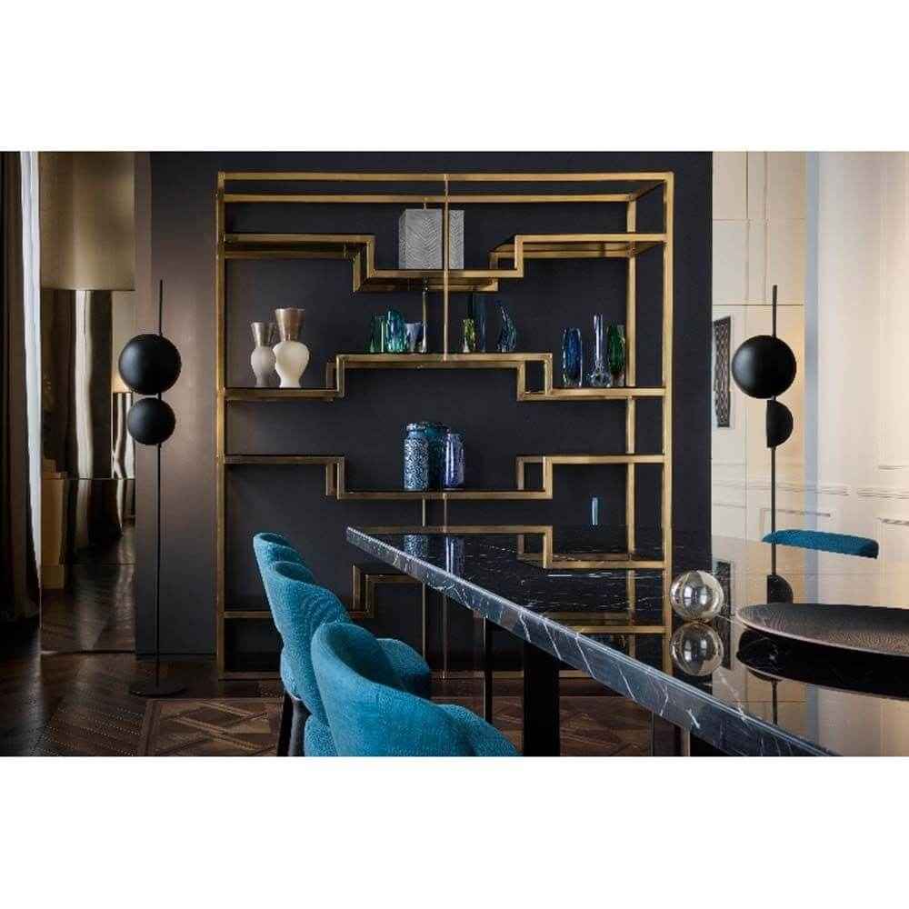 Oluce LED Floor Lamp | Elegant Gold Finish