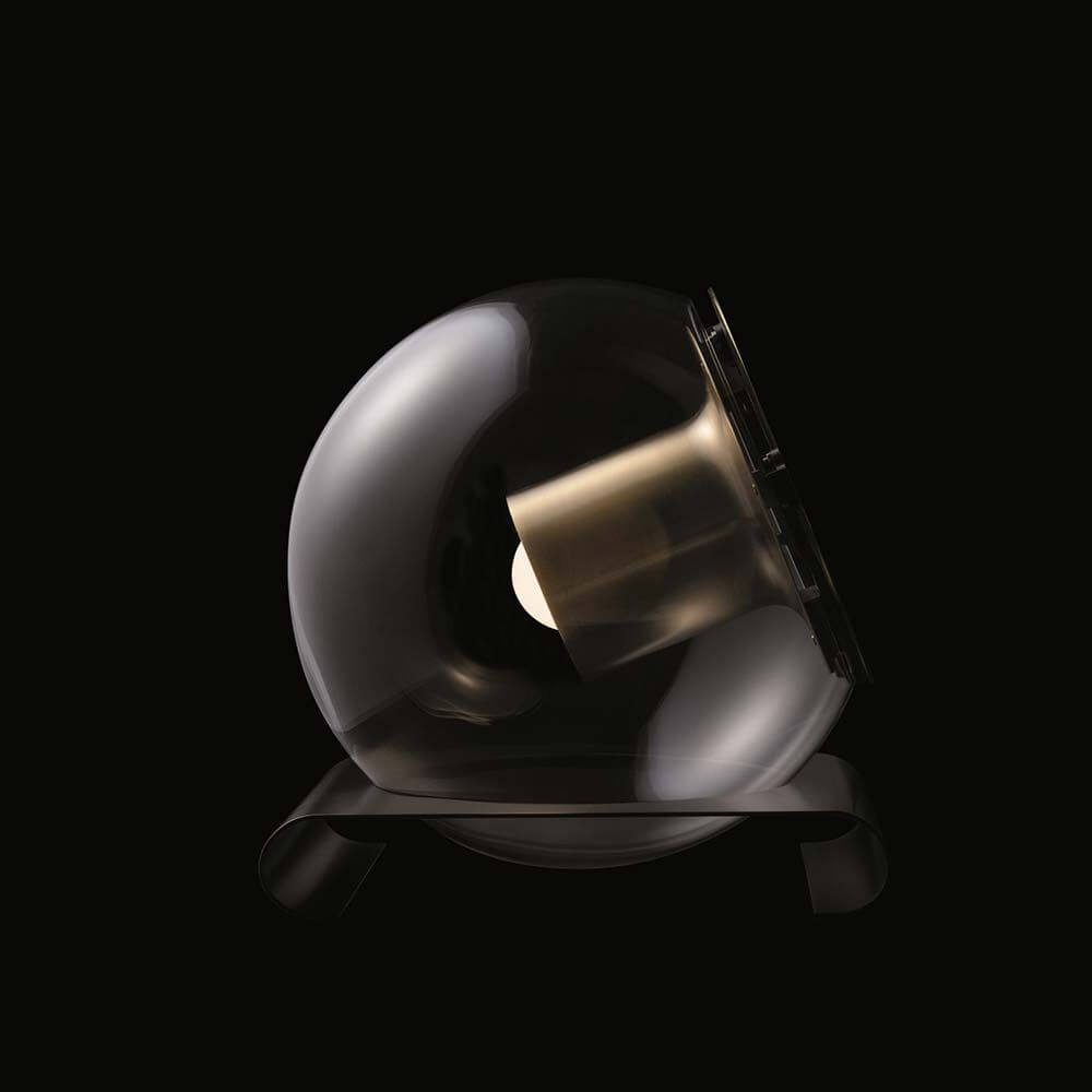 Oluce Table Lamp | Antique Gold Globe Design