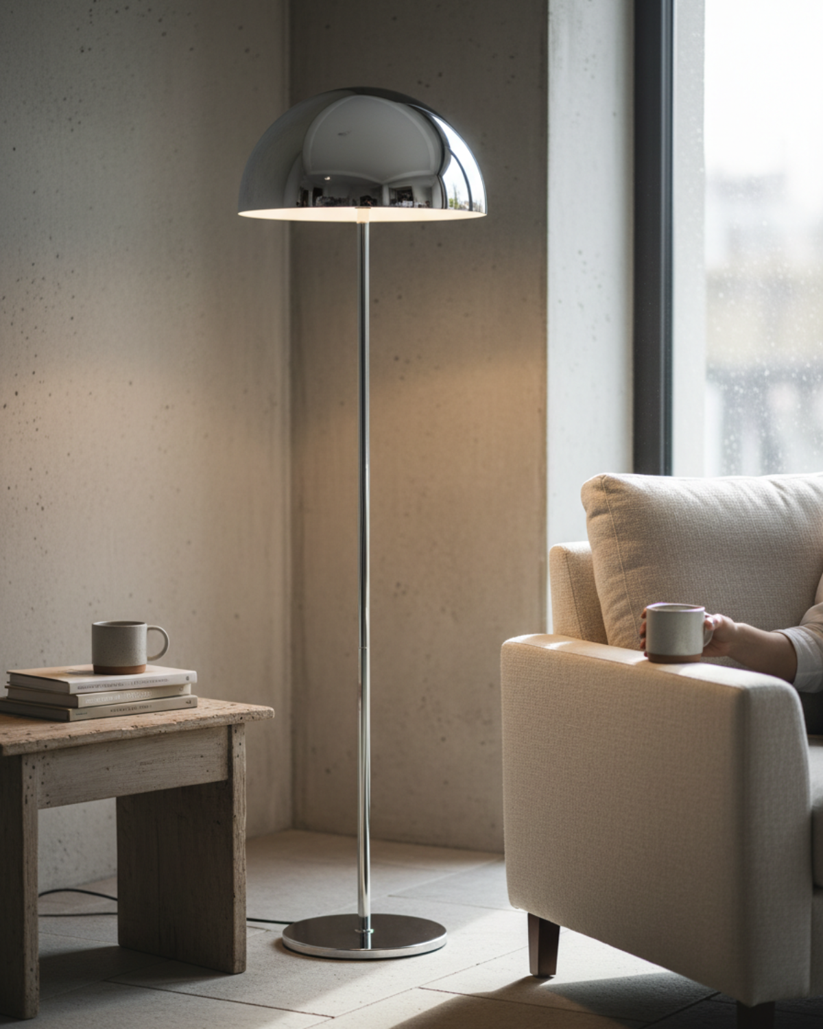 Oro Floor Lamp | Metal Design, Color-Changing Bulb