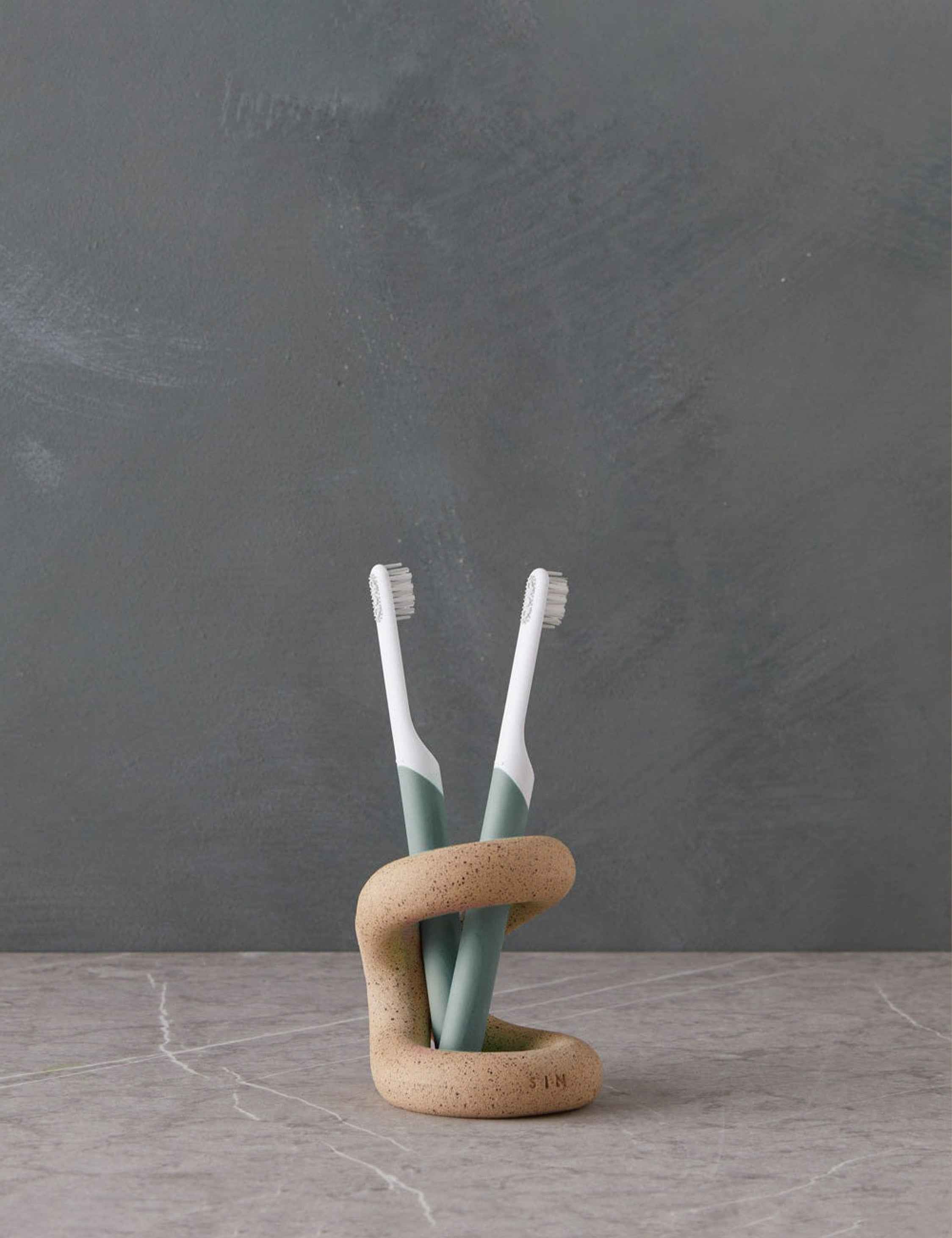 Oreo Toothbrush Holder | Handmade Ceramic, Multi-Use Design