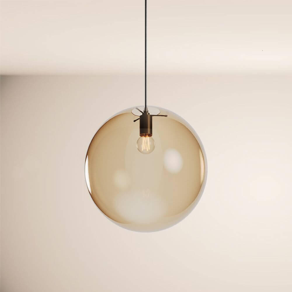 Breeza Orb Gallery Light | 5m Suspension, Clear Glass Ball