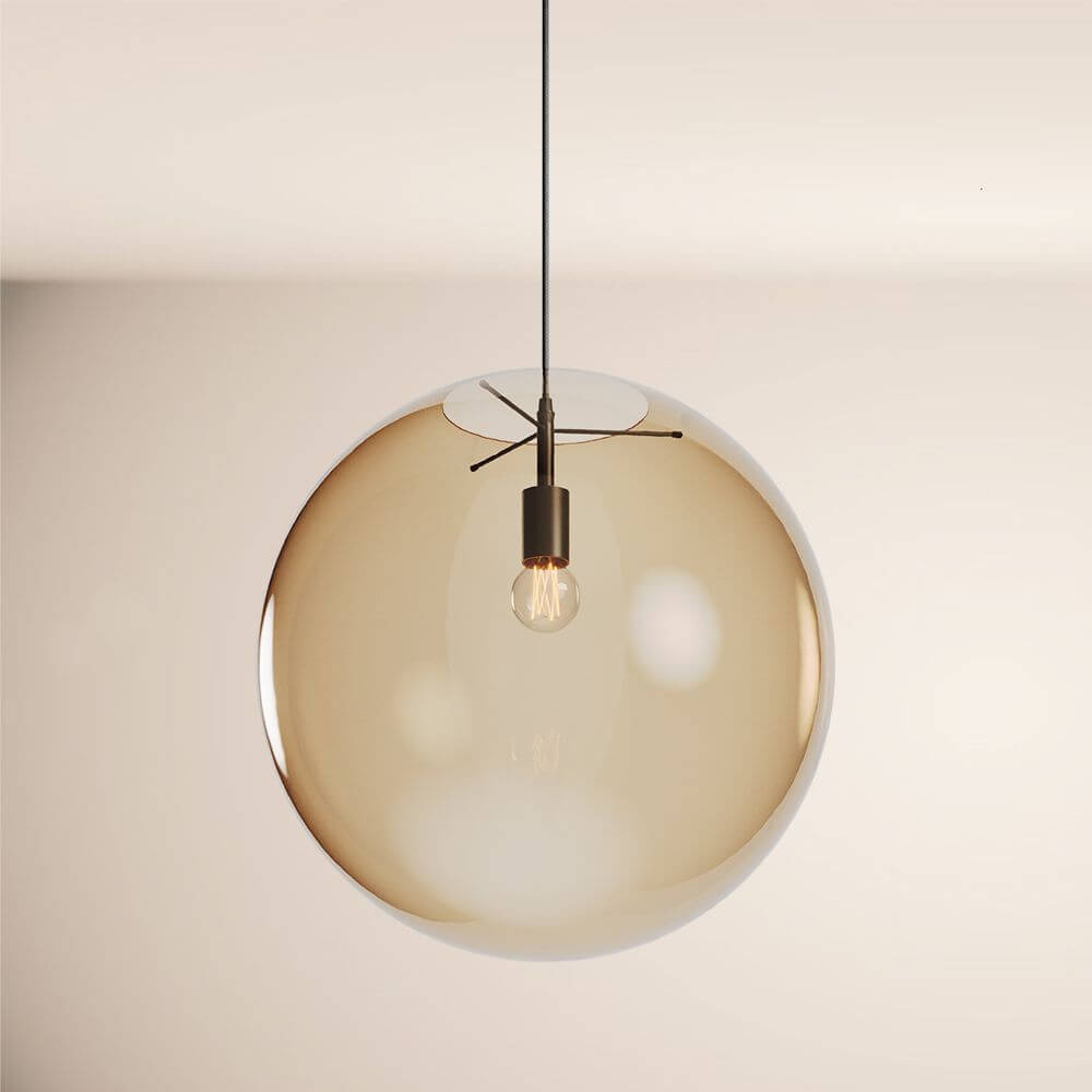 Breeza Orb Gallery Light | 5m Suspension, Clear Glass Ball