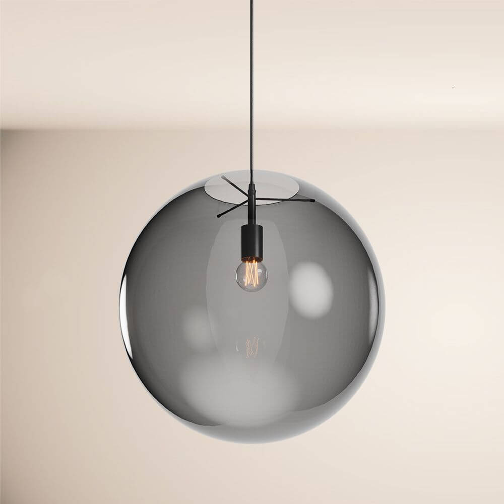 Breeza Orb Gallery Light | 5m Suspension, Clear Glass Ball