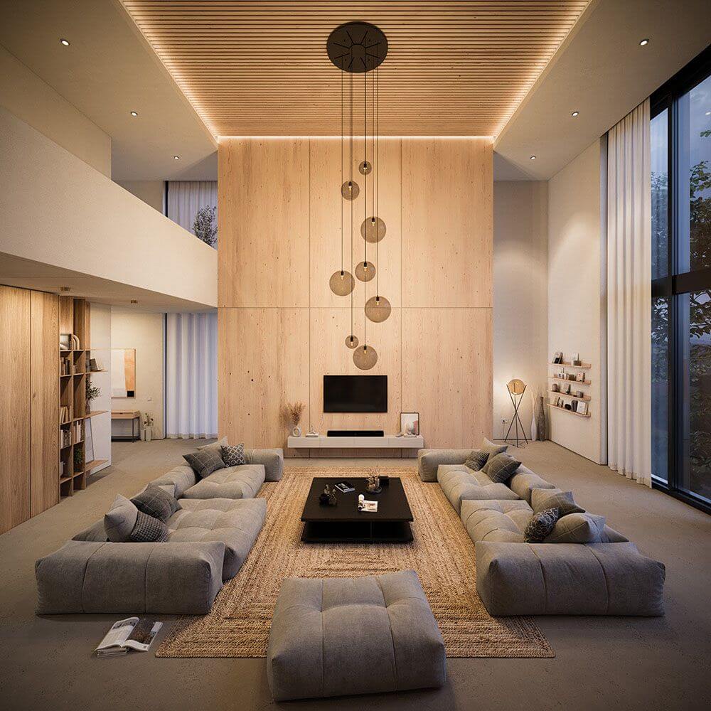 Breeza Orb Gallery Light | 5m Suspension, Clear Glass Ball