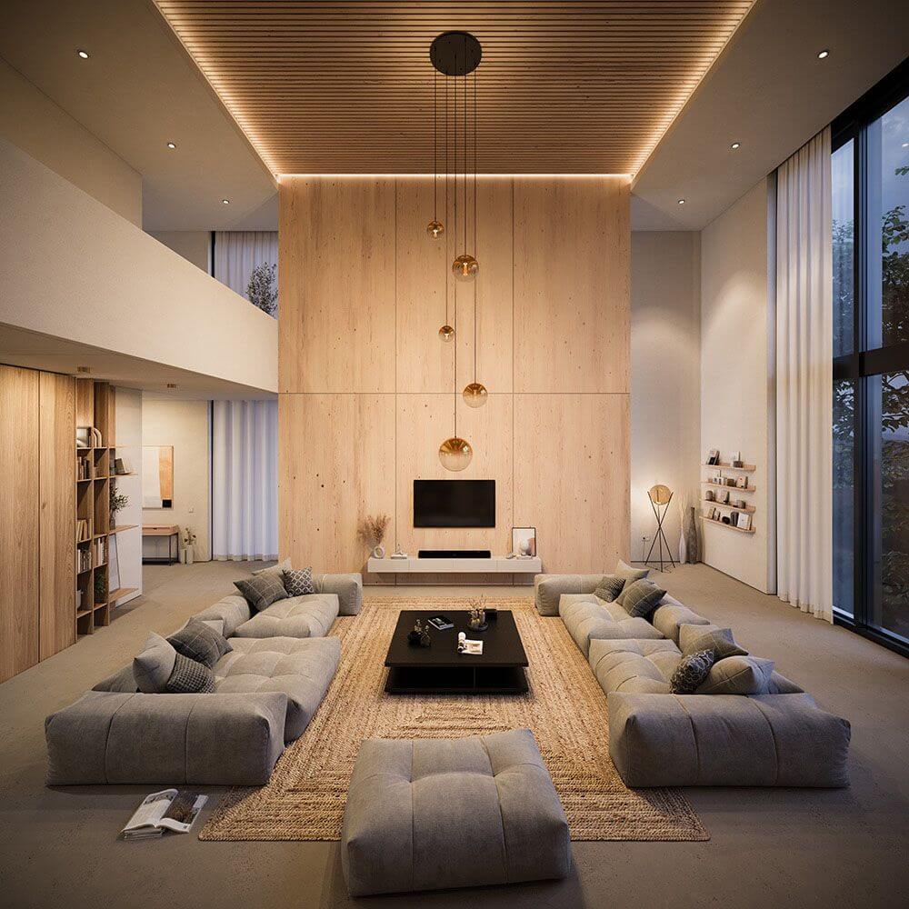 Breeza Orb Gallery Light | 5m Suspension, Clear Glass Ball