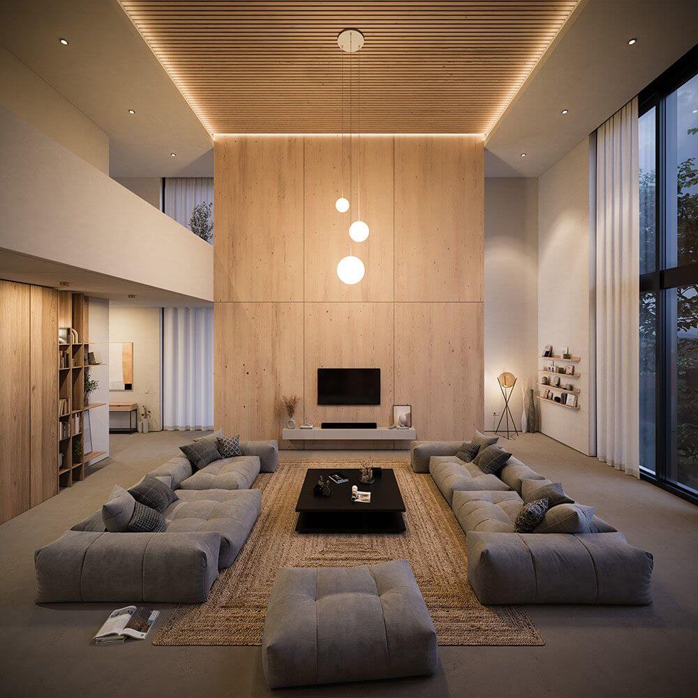 Breeza Orb Gallery Light | 5m Suspension, Clear Glass Ball