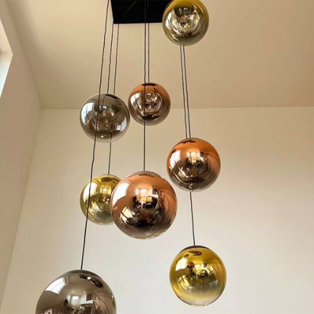 Breeza Orb Gallery Light | 5m Suspension, Clear Glass Ball