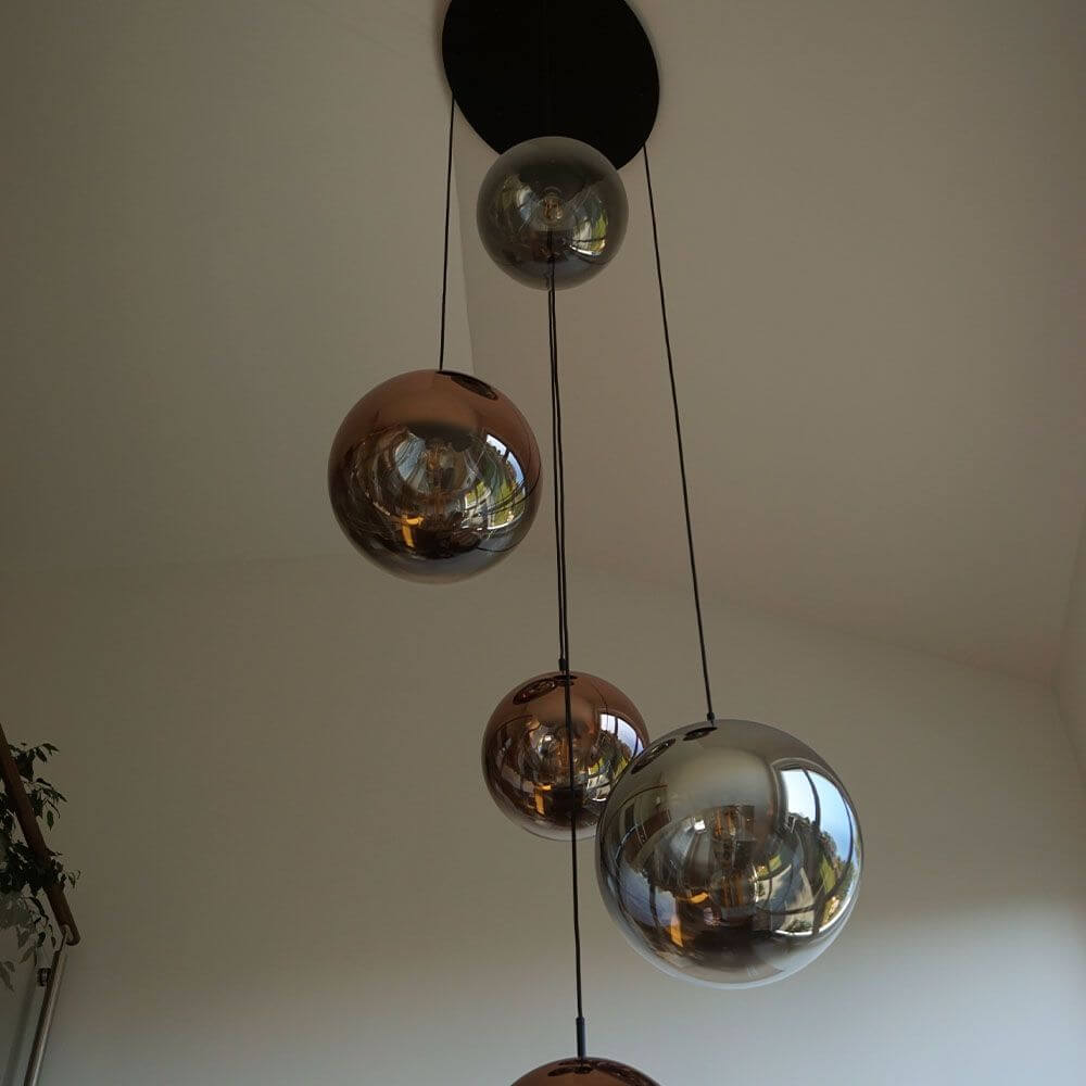 Breeza Orb Gallery Light | 5m Suspension, Clear Glass Ball