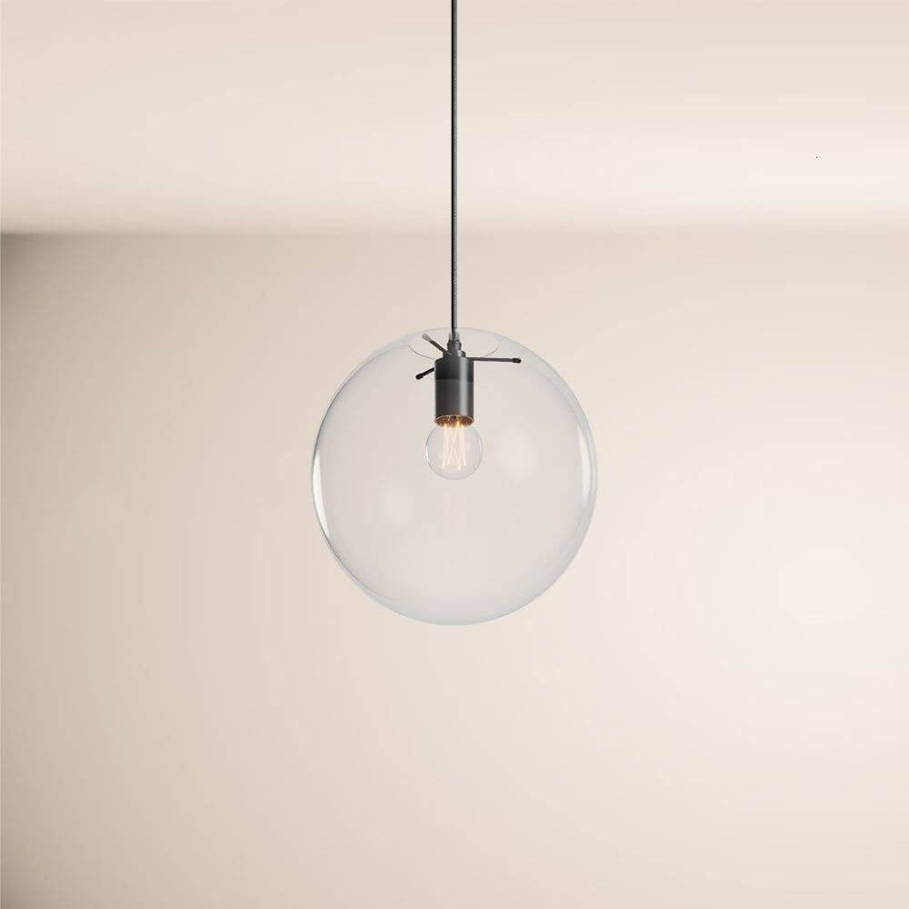 Breeza Orb Gallery Light | 5m Suspension, Clear Glass Ball