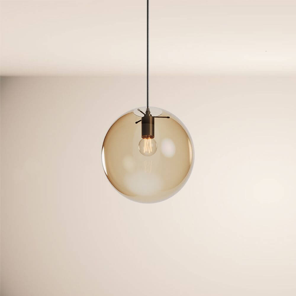 Breeza Orb Gallery Light | 5m Suspension, Clear Glass Ball