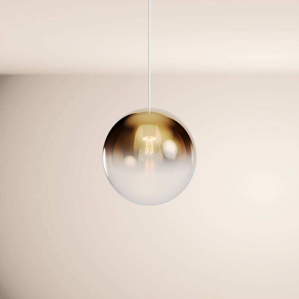 Bela Orb Glass Ball Pendant Light | 5m Suspension, E27 Socket