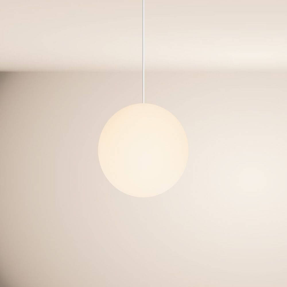 Bela Orb Glass Ball Pendant Light | 5m Suspension, E27 Socket