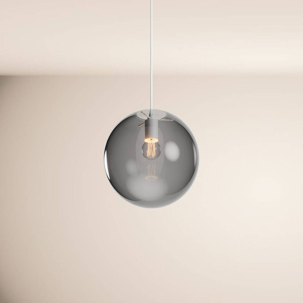 Bela Orb Glass Ball Pendant Light | 5m Suspension, E27 Socket