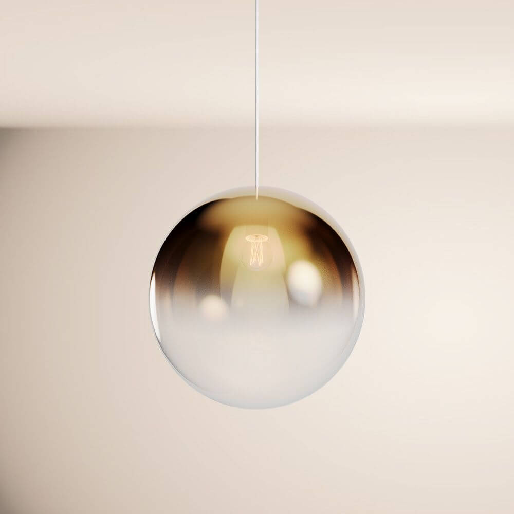 Bela Orb Glass Ball Pendant Light | 5m Suspension, E27 Socket