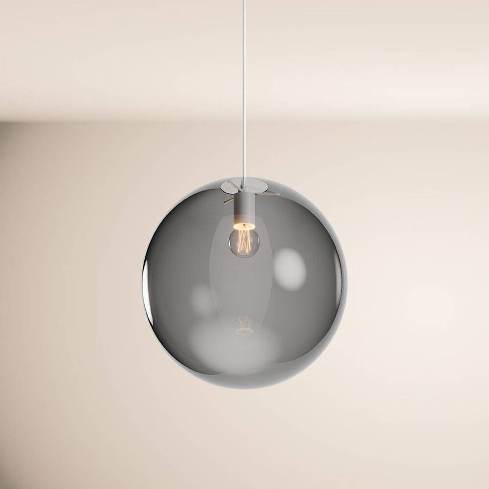 Bela Orb Glass Ball Pendant Light | 5m Suspension, E27 Socket