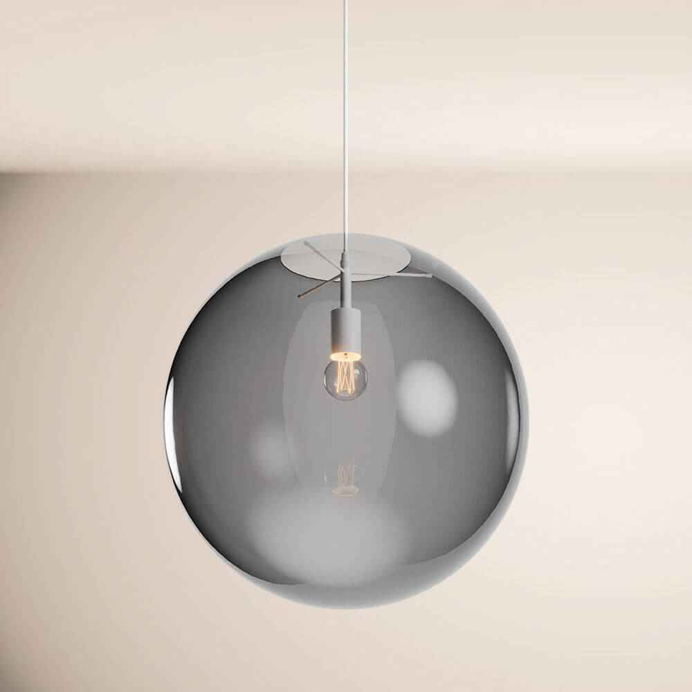 Bela Orb Glass Ball Pendant Light | 5m Suspension, E27 Socket