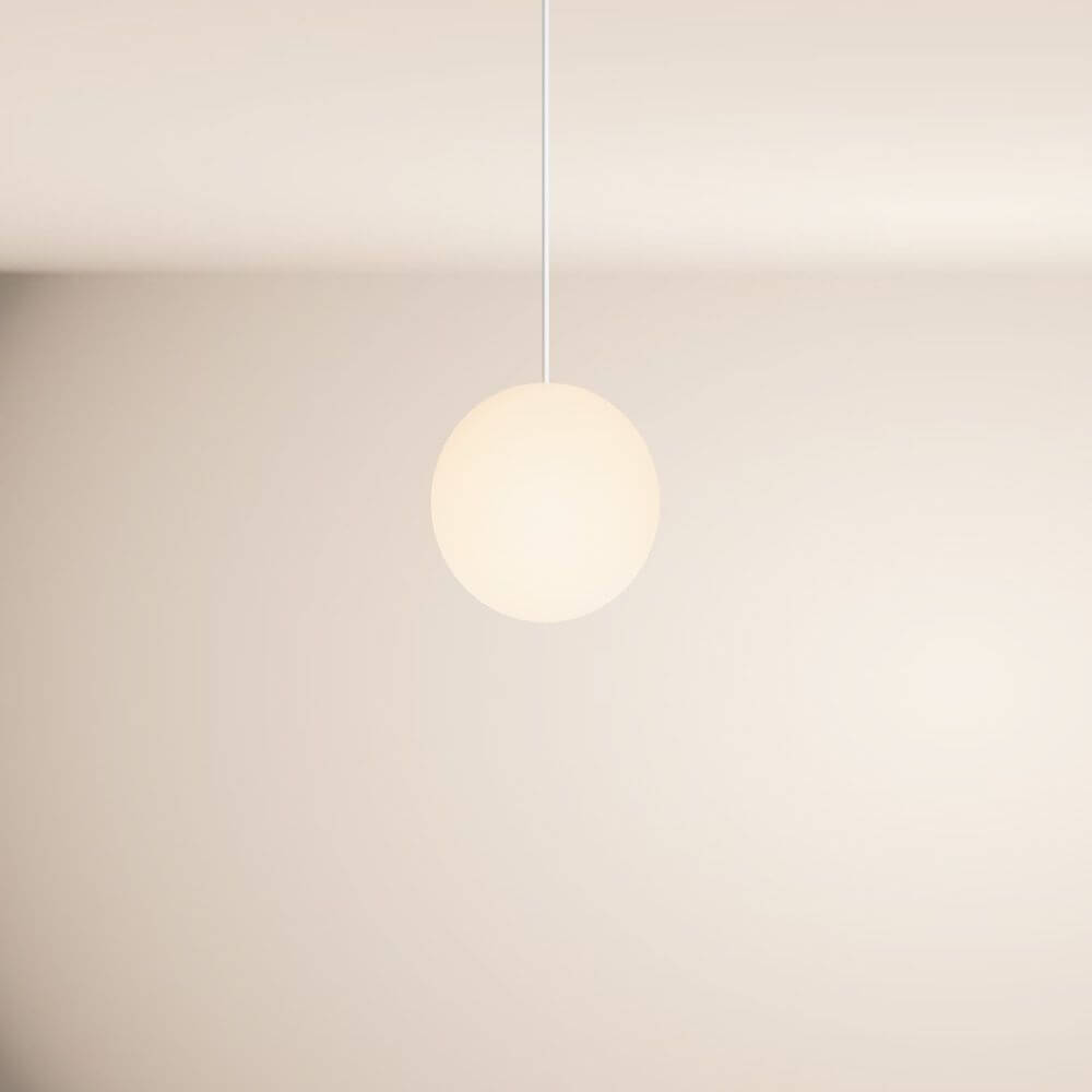 Bela Orb Glass Ball Pendant Light | 5m Suspension, E27 Socket