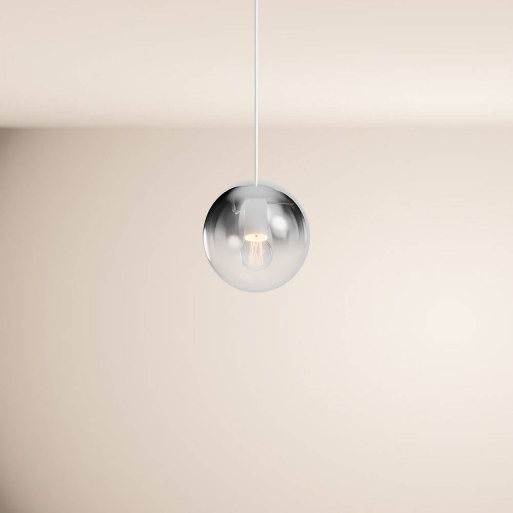 Bela Orb Glass Ball Pendant Light | 5m Suspension, E27 Socket