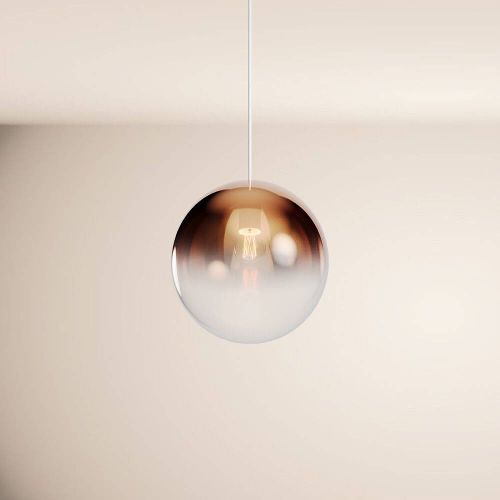 Bela Orb Glass Ball Pendant Light | 5m Suspension, E27 Socket
