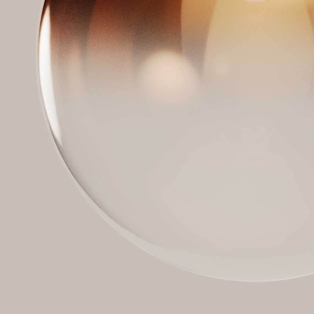 Bela Pendant Lamp | Hand-Blown Glass, 150cm Black Textile Cable