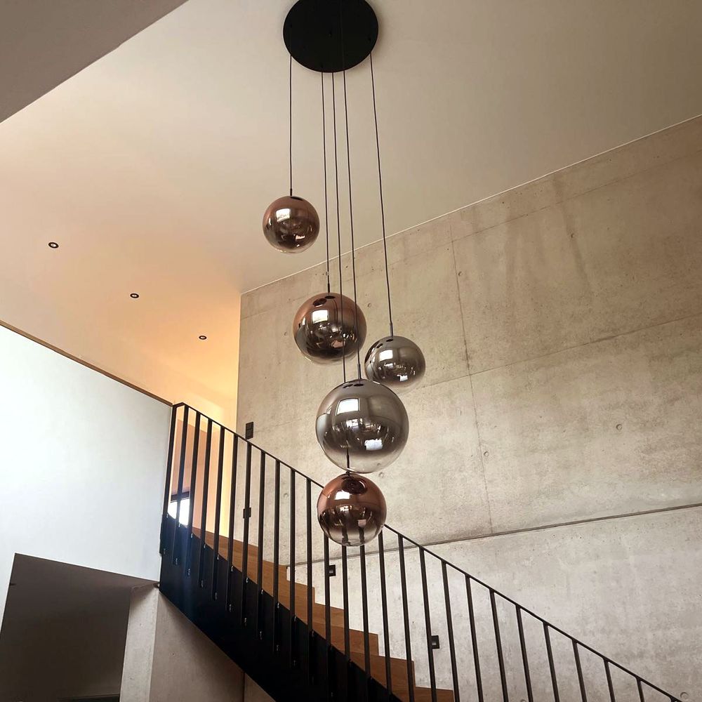 Bello Orb Glass Pendant Light | Hand-Blown Glass, Customizable Suspension