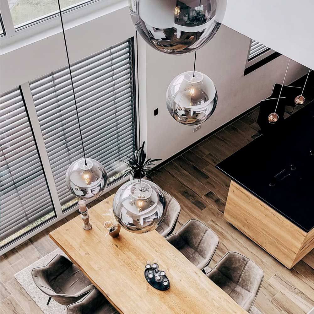 Bela Glass Pendant Light | Hand-Blown, Adjustable Suspension 150cm