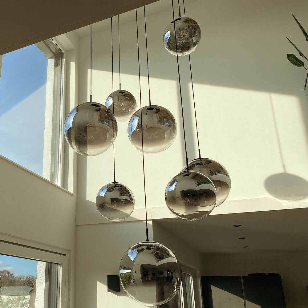 Bela Glass Pendant Light | Hand-Blown, Adjustable Suspension 150cm