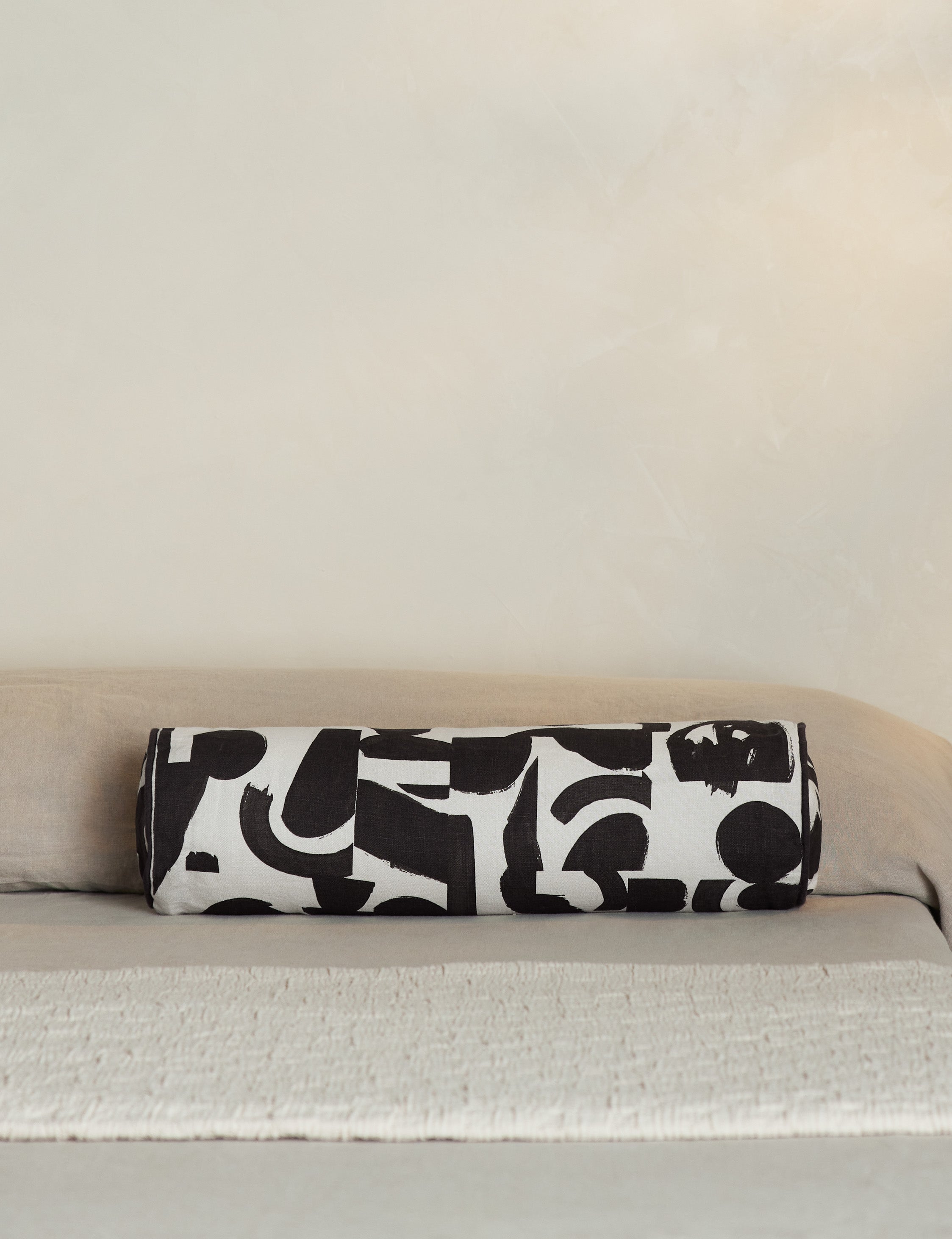 Bello Bolster Pillow | Organic Shapes, Linen