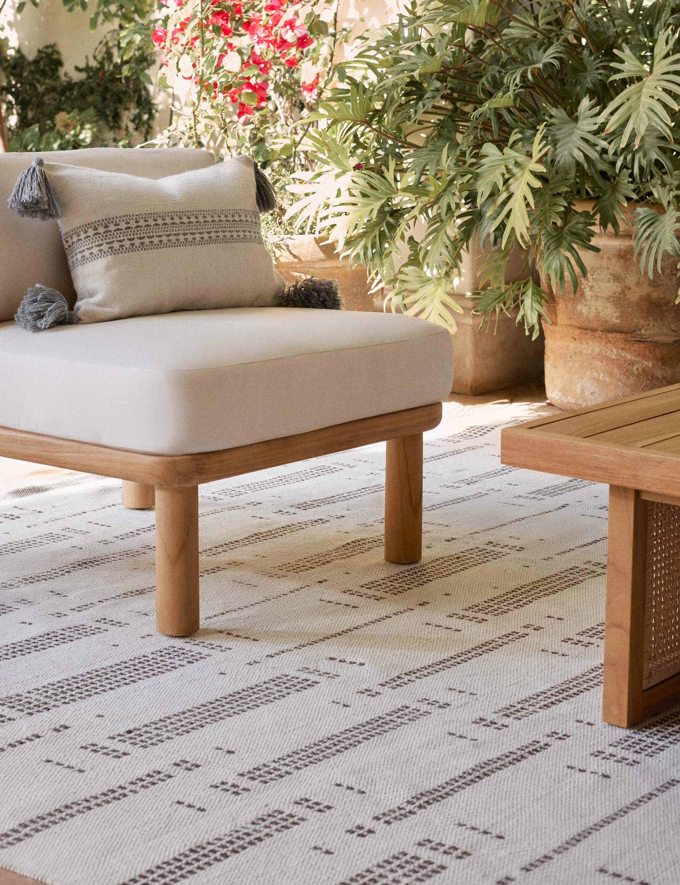 Mira Accent Pillow | Tasseled Corners, Indoor/Outdoor Use