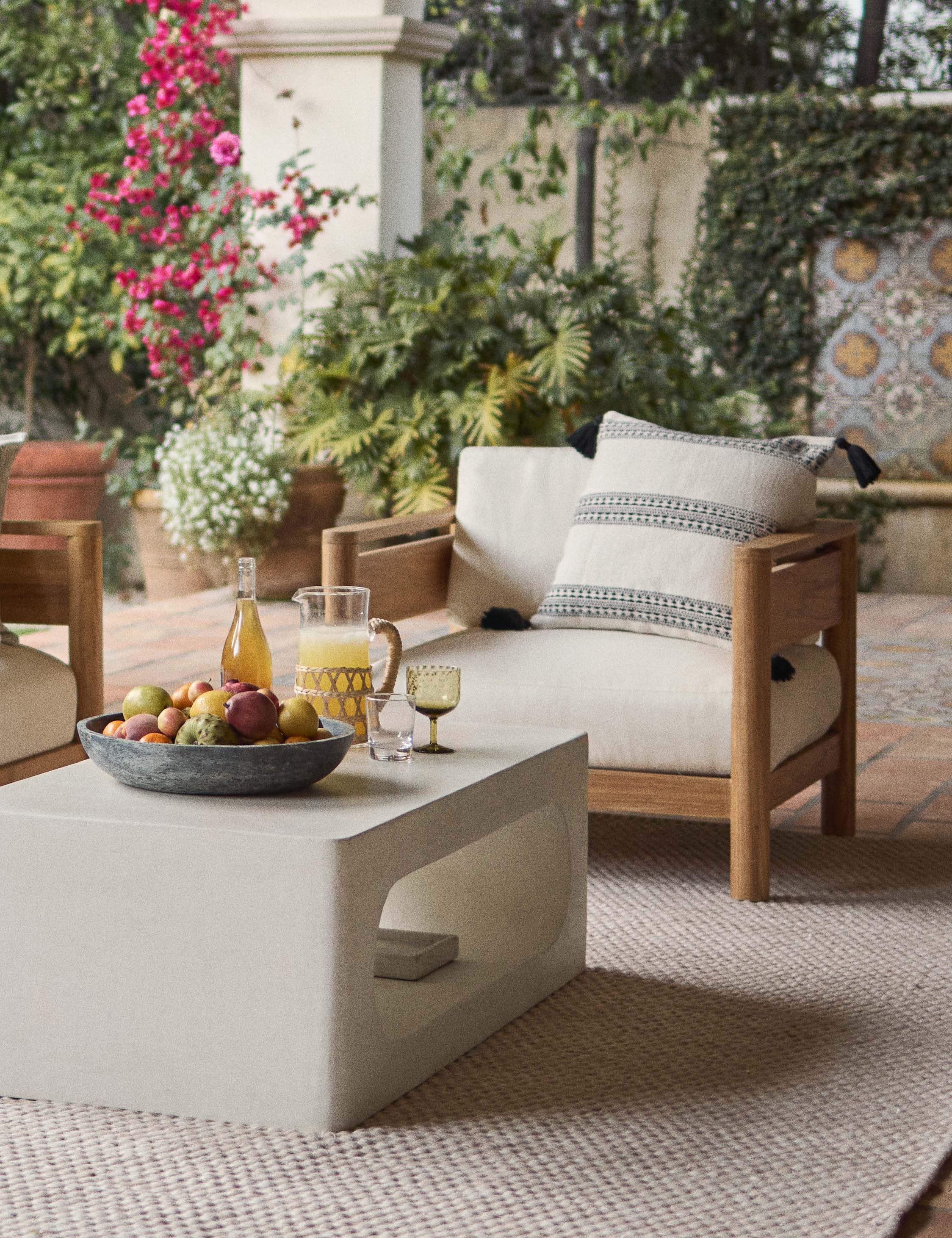 Mira Accent Pillow | Tasseled Corners, Indoor/Outdoor Use