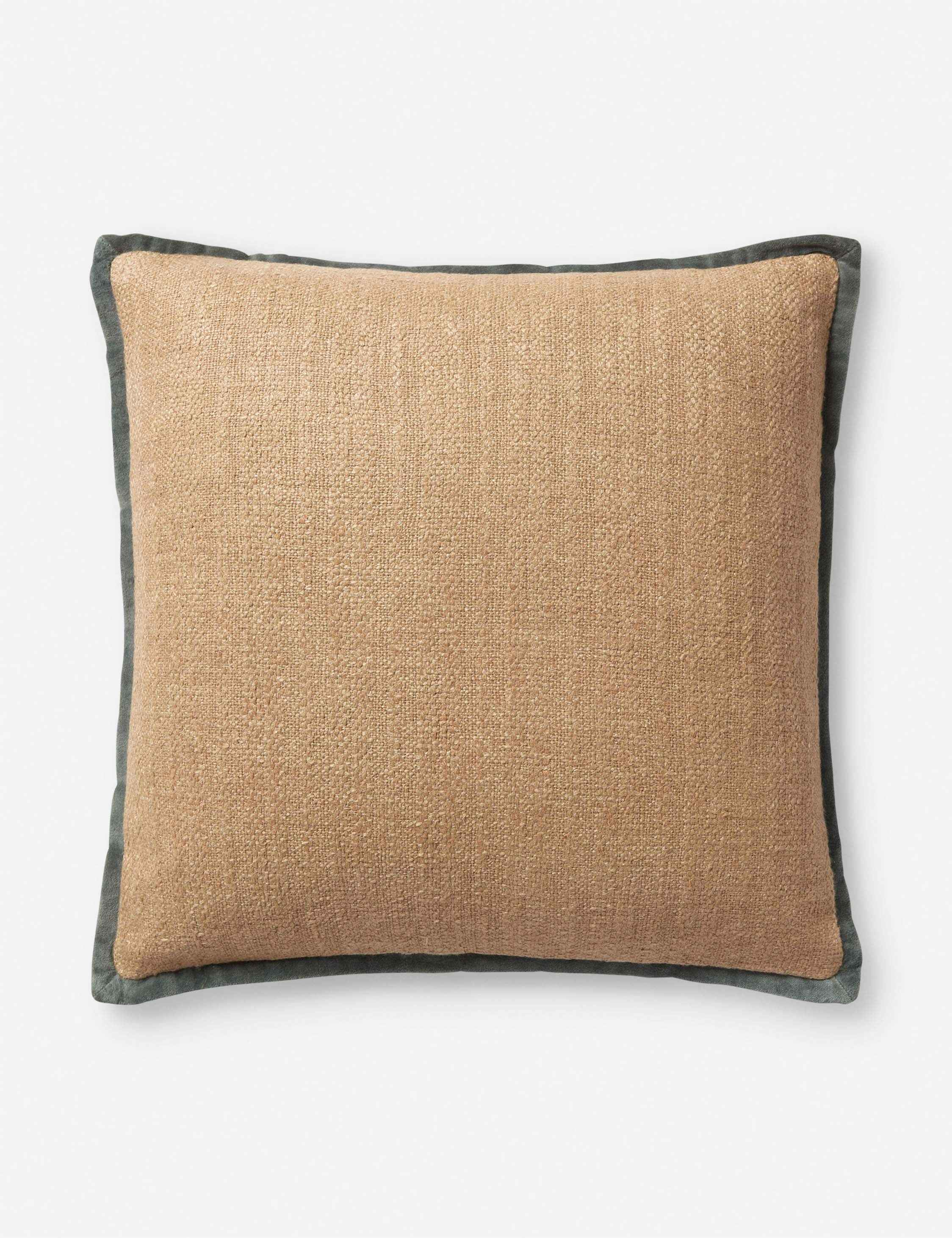 Aveline Throw Pillow | Textured Fabric, Contrasting Trim