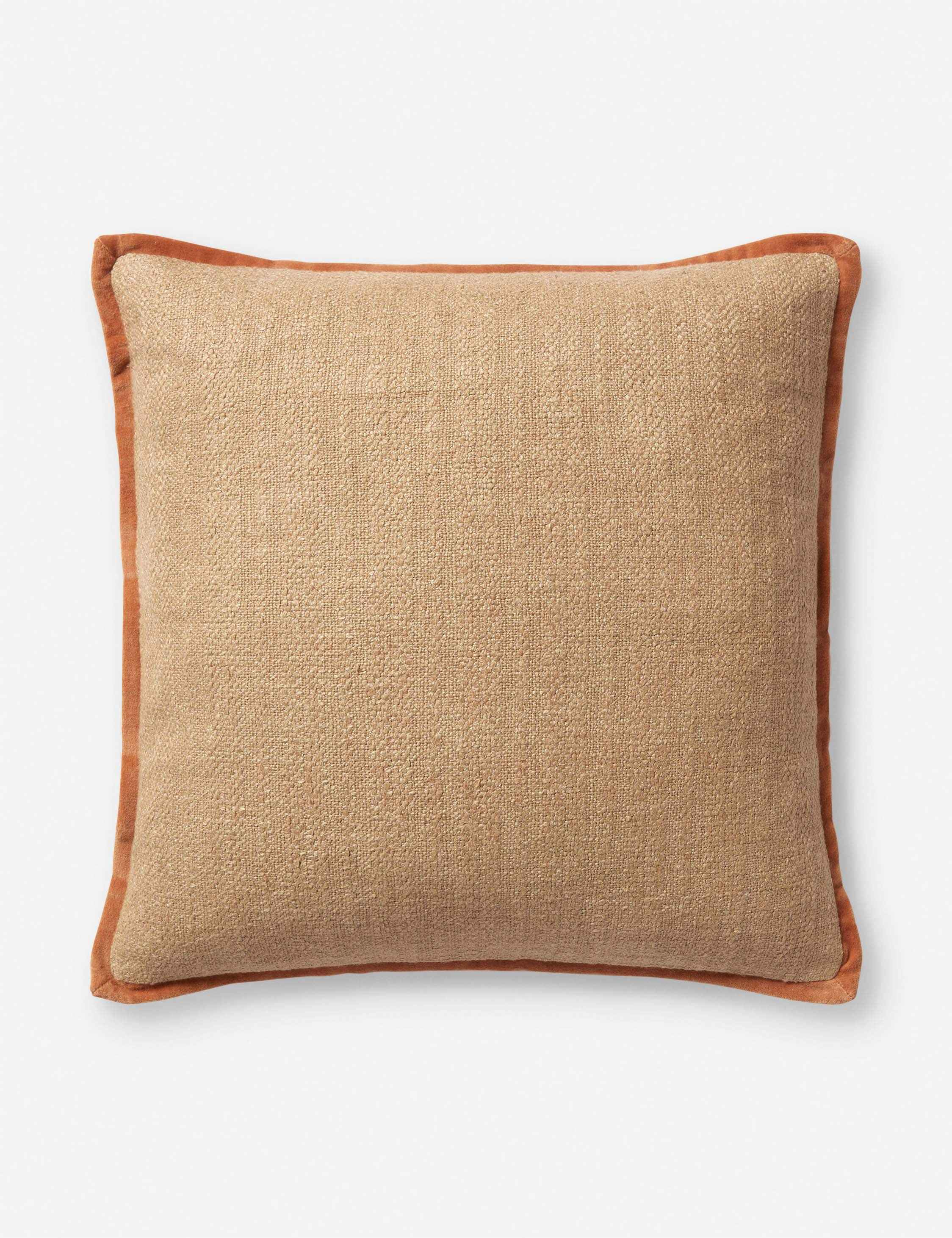 Aveline Throw Pillow | Textured Fabric, Contrasting Trim