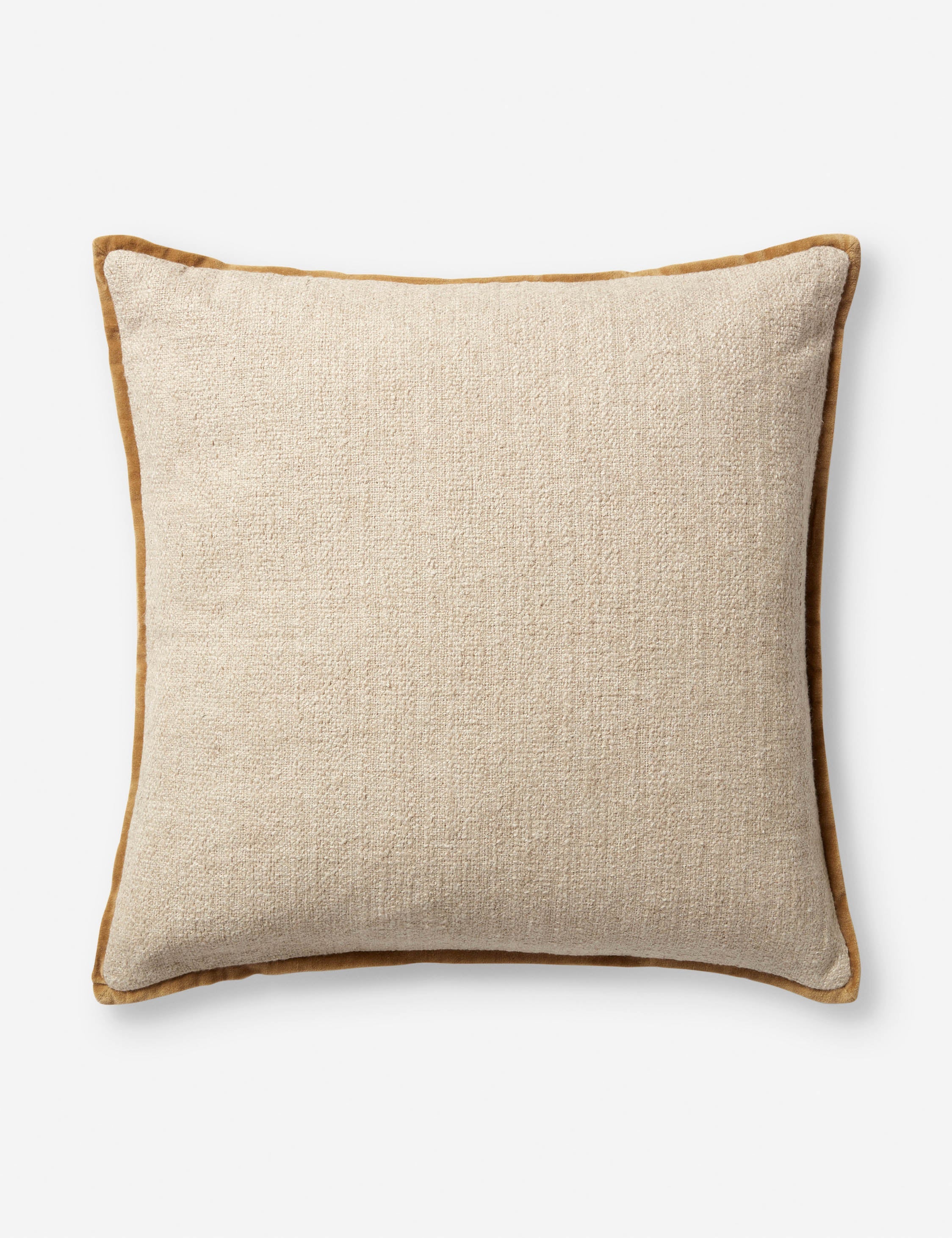 Aveline Throw Pillow | Textured Fabric, Contrasting Trim