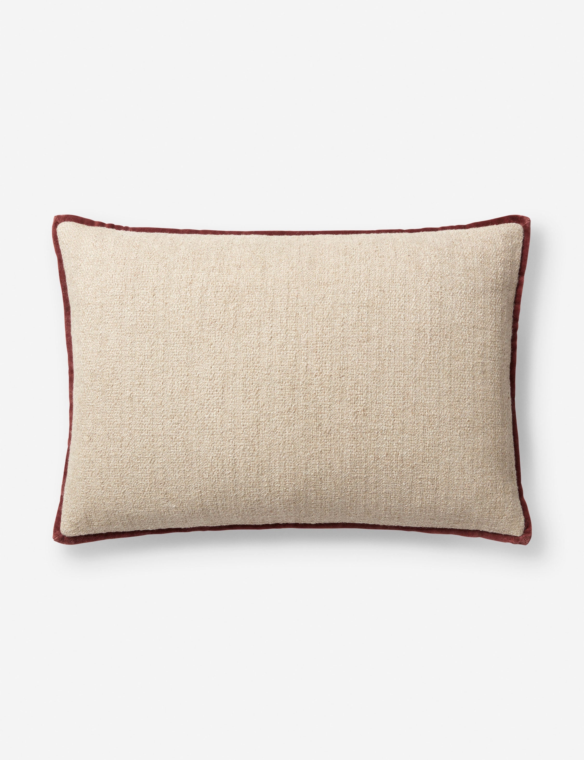 Aveline Throw Pillow | Textured Fabric, Contrasting Trim