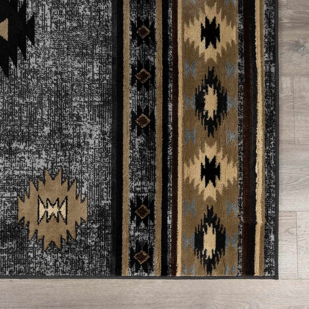 Bela Southwestern Area Rug  Aztec Diamond Pattern, 100% Polypropylene